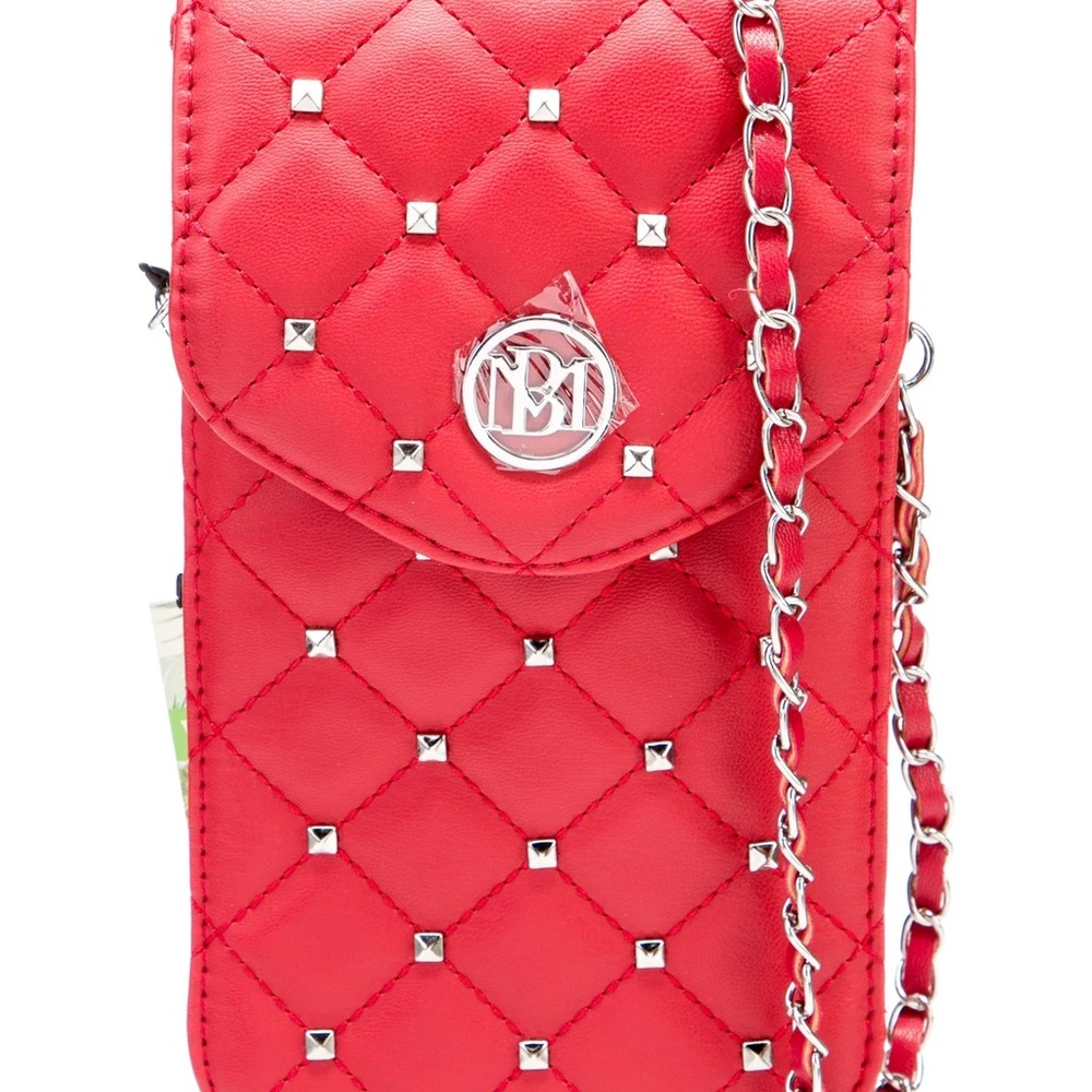 Badgley Mischka NWT Red Quilted Crossbody Bag
